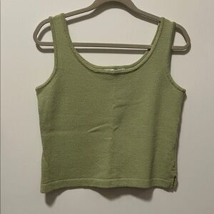 St. John Collection Sage Green Scoop Neck Tank Top. Sz S